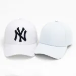 Phirsein ‘New York’ All-White Adjustable Baseball Caps – Summer Hats for Men & Women
