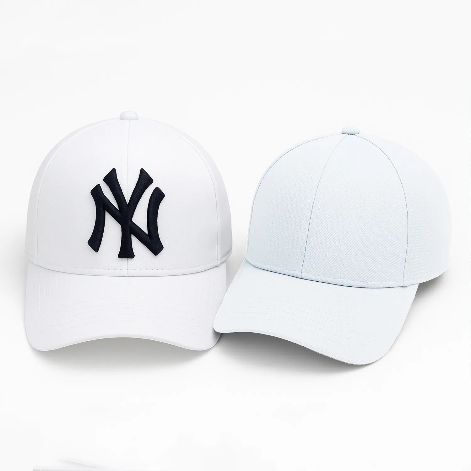 Phirsein ‘New York’ All-White Adjustable Baseball Caps – Summer Hats for Men & Women - Image 1