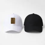 Phirsein White & Black Ediko Patch Baseball Caps – Adjustable Summer Hats for Men & Women