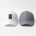 Phirsein White & Grey Ediko Patch Baseball Caps – Adjustable Summer Hats for Men & Women