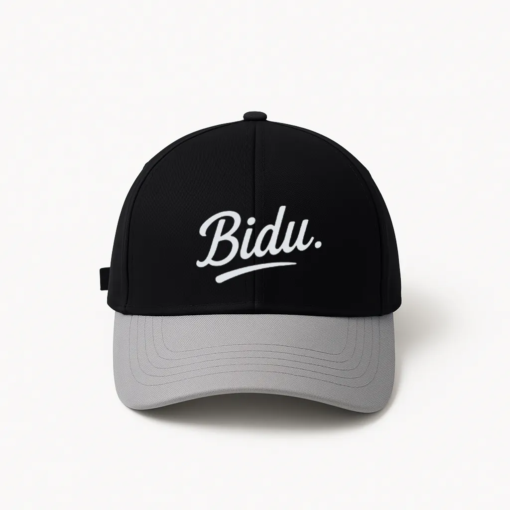 1 Phirsein 'Bidu' Black and Grey Adjustable Baseball Caps – Summer Hats for Men & Women - Image 1