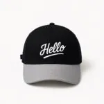 Phirsein 'Hello' Black and Grey Adjustable Baseball Caps – Summer Hats for Men & Women