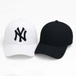 Phirsein Black & White Adjustable Baseball Caps Combo – Stylish Summer Hats for Men & Women