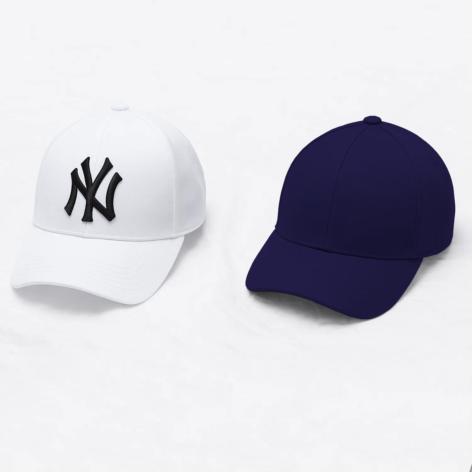Phirsein ‘New York’ White and Blue Adjustable Baseball Caps – Summer Hats for Men & Women - Image 4