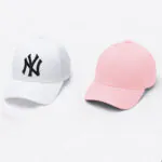 Phirsein ‘New York’ White and Pink Adjustable Baseball Caps – Summer Hats for Men & Women - Image 4