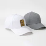 Phirsein White & Grey Ediko Patch Baseball Caps – Adjustable Summer Hats for Men & Women - Image 3