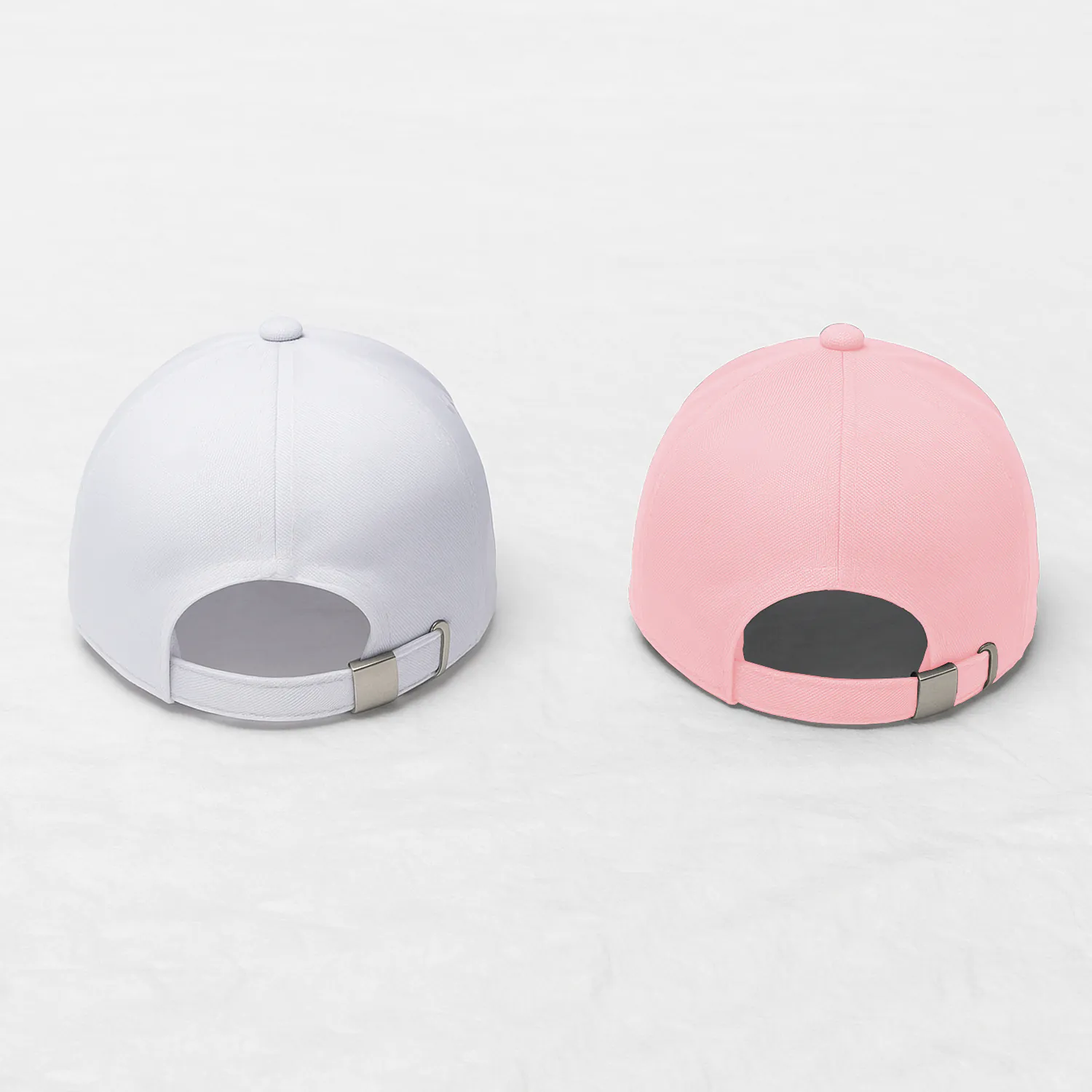 Phirsein White & Pink Unisex Summer Caps – Adjustable Stylish Hats for Men & Women (Set of 2) - Image 3