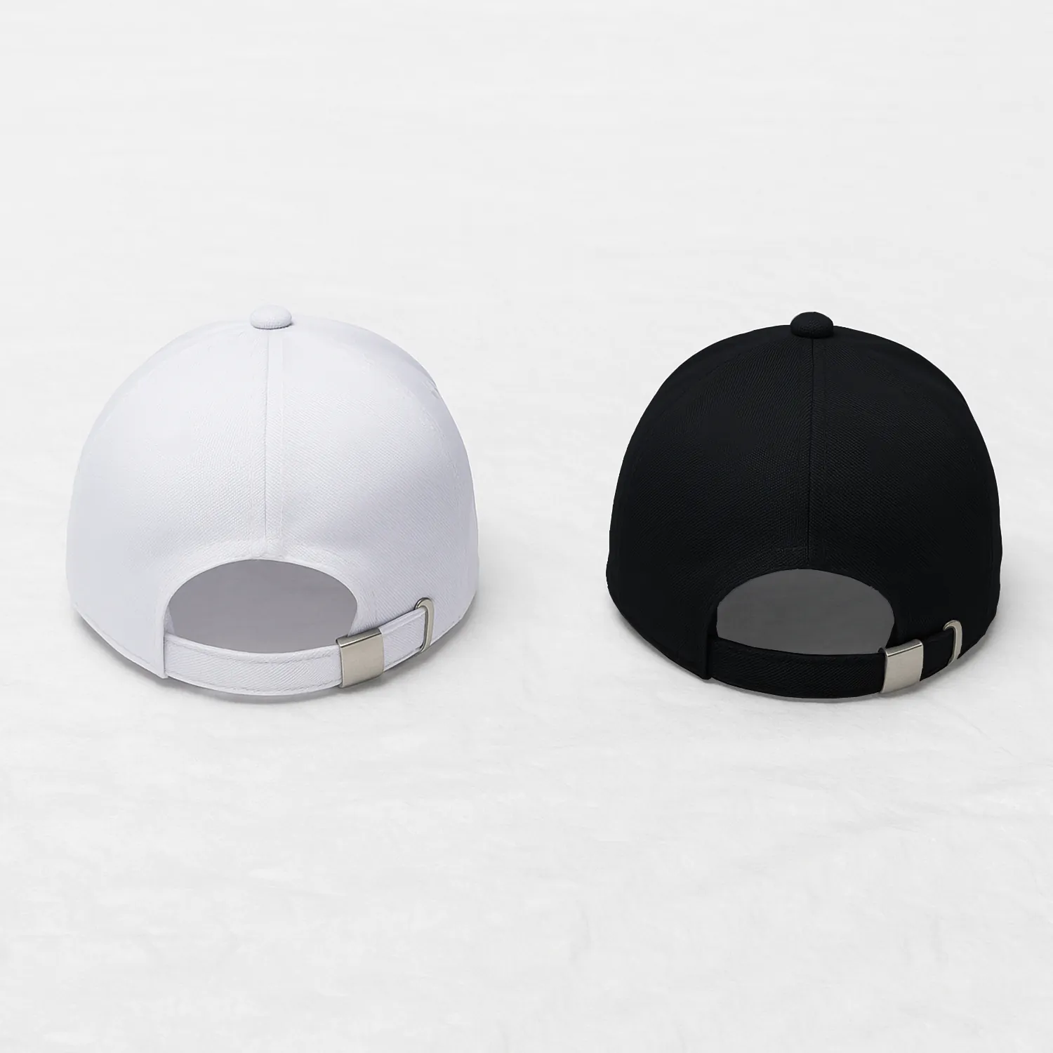 Phirsein Black & White Adjustable Baseball Caps Combo – Stylish Summer Hats for Men & Women - Image 3