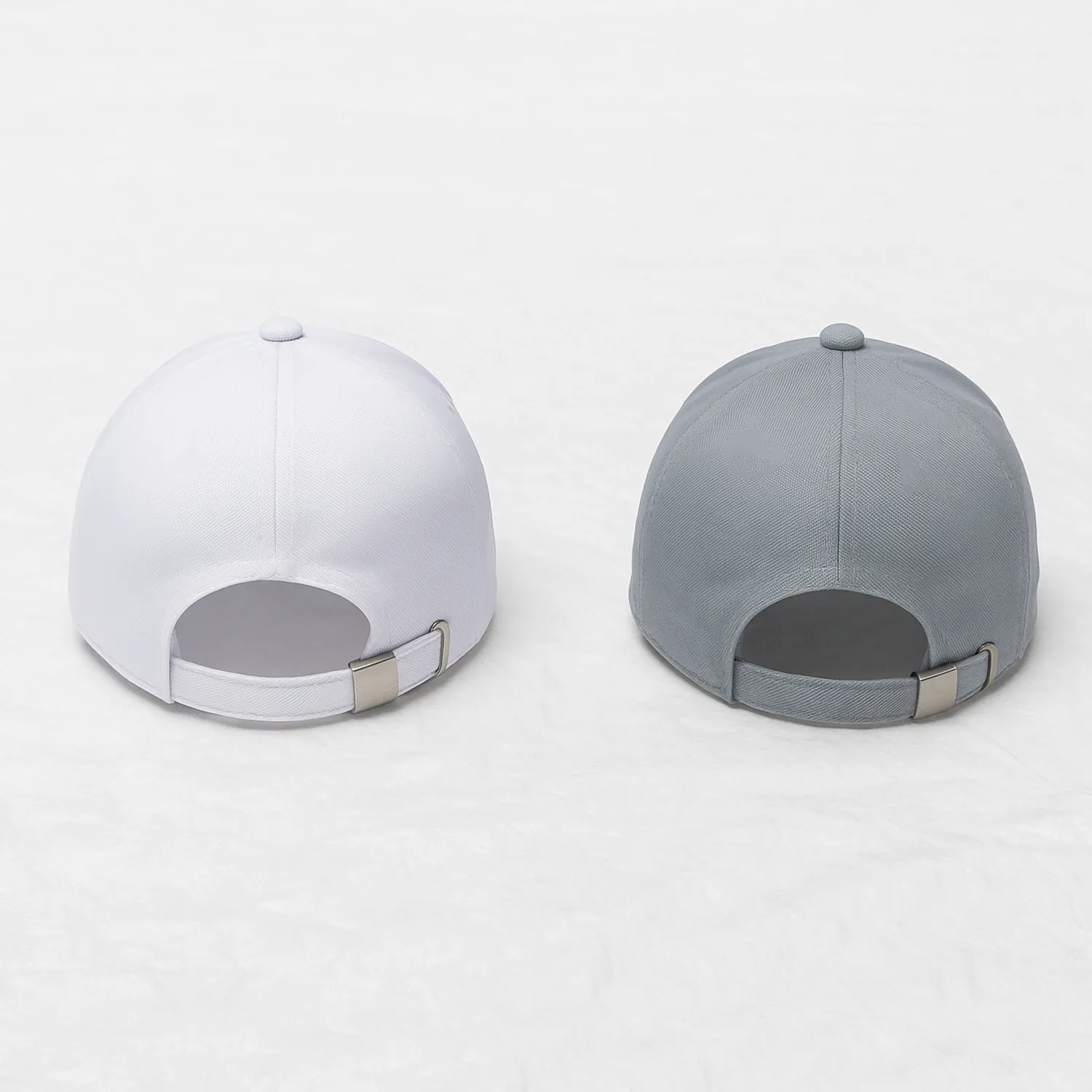 Phirsein ‘New York’ White and Steel Grey Adjustable Baseball Caps – Stylish Summer Hats for Men & Women - Image 3