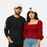 Phirsein ‘New York’ All-White Adjustable Baseball Caps – Summer Hats for Men & Women - Image 2