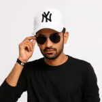 Phirsein ‘New York’ Black and Grey Adjustable Baseball Caps – Summer Hats for Men & Women - Image 2