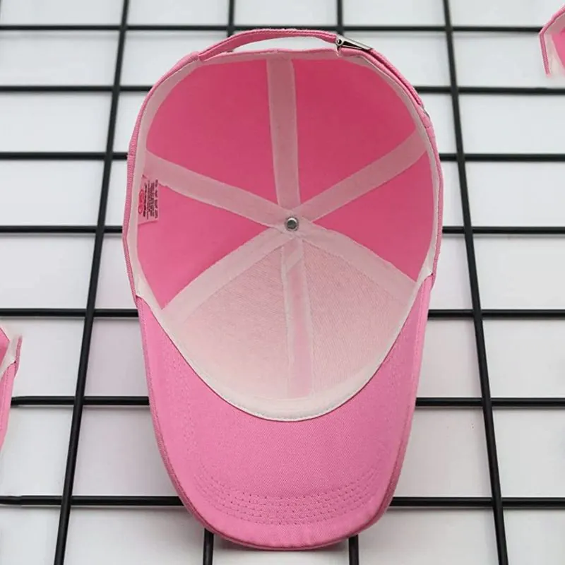 Phirsein Pink Adjustable Summer Baseball Sports Cap for Men and Women - Image 5