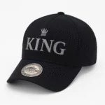 Phirsein Black "KING" Printed Adjustable Sports Cap for Men and Women | Premium Tin Tin Fabric | Bold Stylish Baseball Cap for Gym, Outdoor & Daily Wear - Image 3