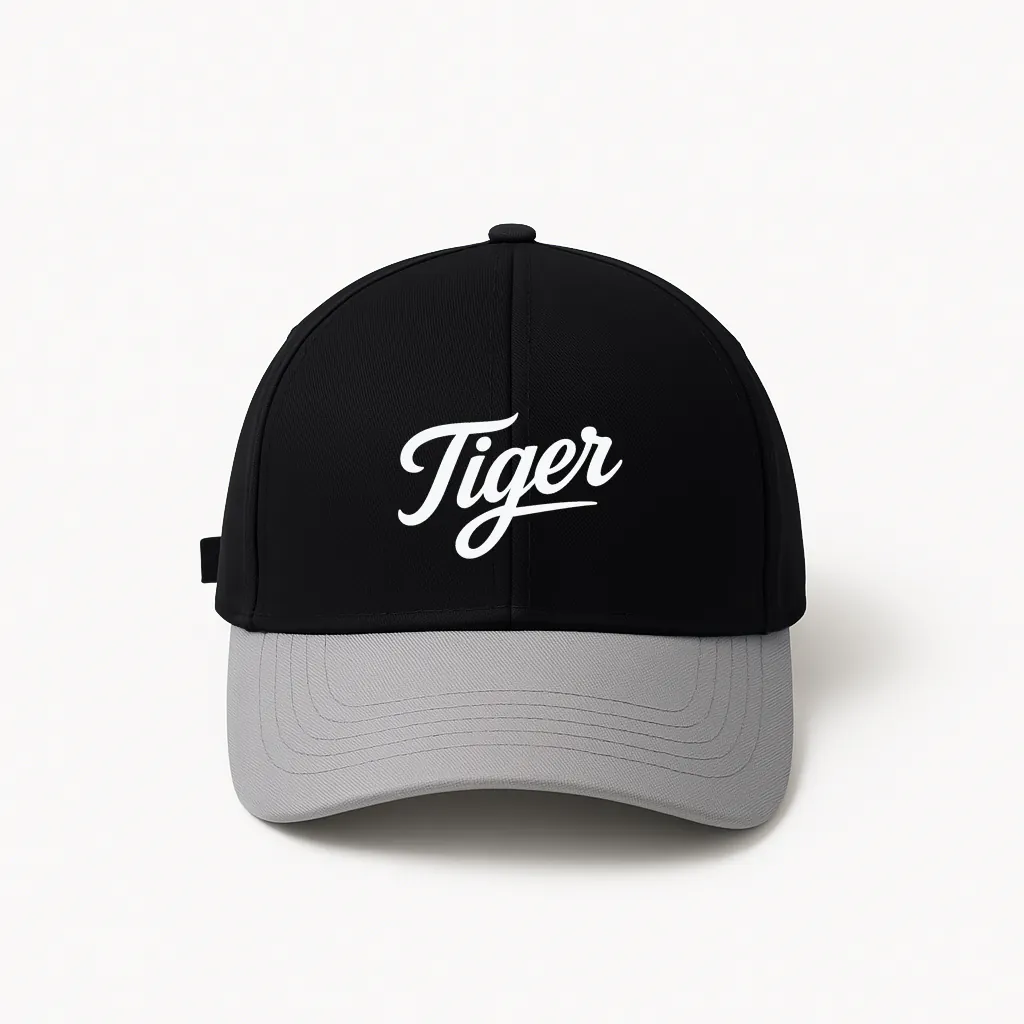 Phirsein 'Tiger' Black and Grey Adjustable Baseball Caps – Bold Summer Hats for Men & Women - Image 1