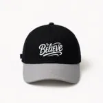 Phirsein Black and Grey 'Believe' Caps – Adjustable Summer Baseball Hats for Men & Women