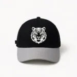 Phirsein 'Tiger' Black and Grey Adjustable Baseball Caps – Bold Summer Hats for Men & Women
