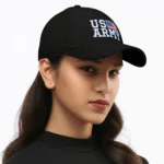 Phirsein US Army Design Black Adjustable Summer Baseball Sports Cap for Men and Women - Image 3