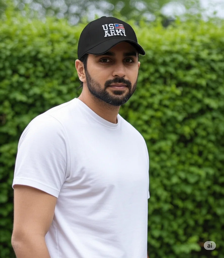 Phirsein US Army Design Black Adjustable Summer Baseball Sports Cap for Men and Women - Image 2