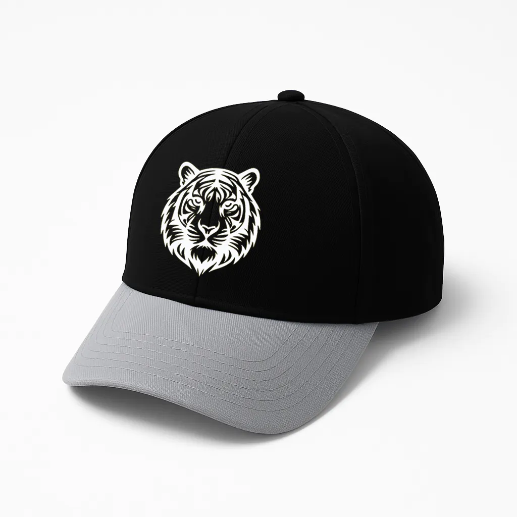 Phirsein 'Tiger' Black and Grey Adjustable Baseball Caps – Bold Summer Hats for Men & Women - Image 4