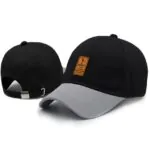 Phirsein Ediko Design Black Adjustable Summer Baseball Sports Cap for Men and Women