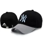 Phirsein Designer Black Adjustable Summer Baseball Sports Cap for Men and Women