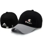 Phirsein Champion Design Black Adjustable Summer Baseball Sports Cap for Men and Women